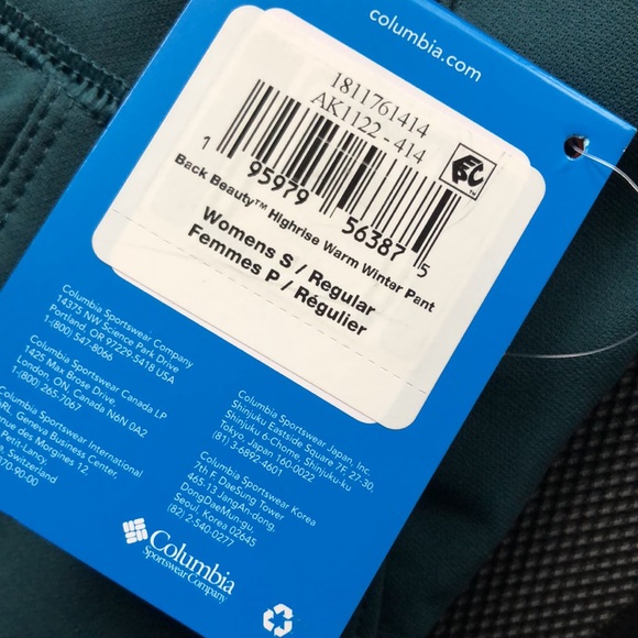 COLUMBIA (S) Back Beauty Highrise Regular winter pant straight leg p… - Picture 3 of 14